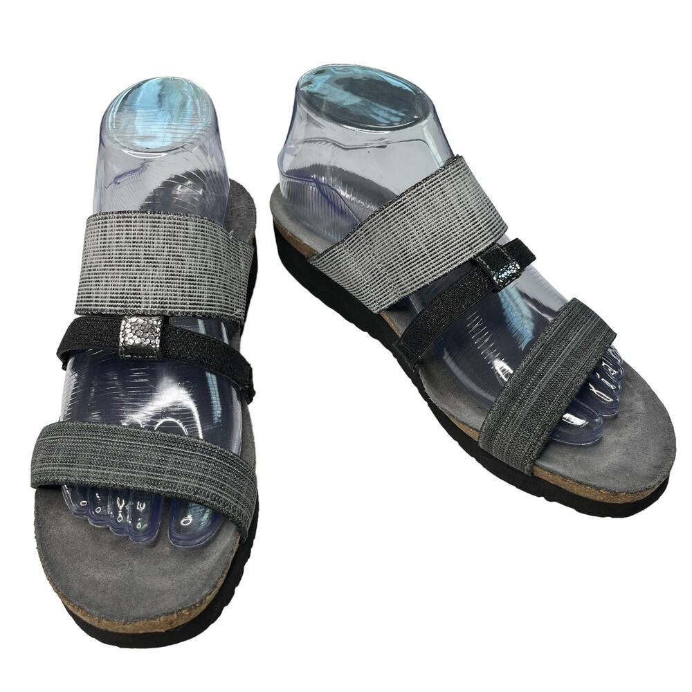Naot Brenda Sandals Slides Gray Black 40 9